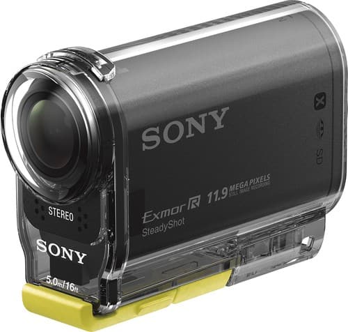 Sony - AS20 HD Action Cam - Black - Left