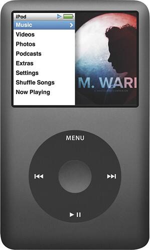 Apple - iPod classic Reproductor de medios portátil con disco duro de 160GB - Negro - Vista frontal más grande