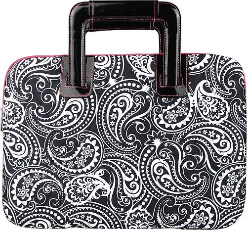 Studio C - Fresh as a Paisley Laptop Sleeve - Black/White - Larger Front