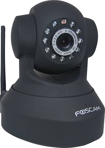 Foscam - Wireless IP Camera - Black - Angle