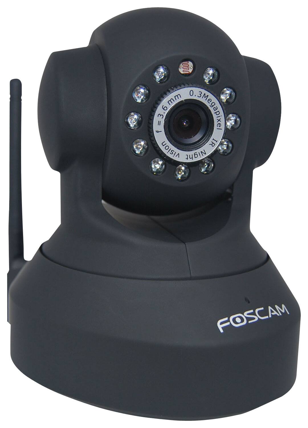 Foscam - Wireless IP Camera - Black - Larger Front