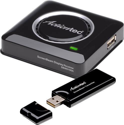 Actiontec - ScreenBeam Wireless Display Adapter Kit - Black - Larger Front