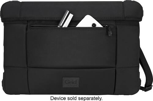 Targus - GRID Slipcase for 15" Apple® MacBook Air® - Black - Larger Front