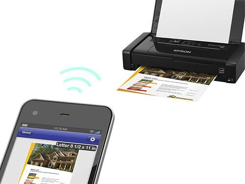 Epson - WorkForce WF-100 Mobile Wireless Printer - Black - Alternate View 12