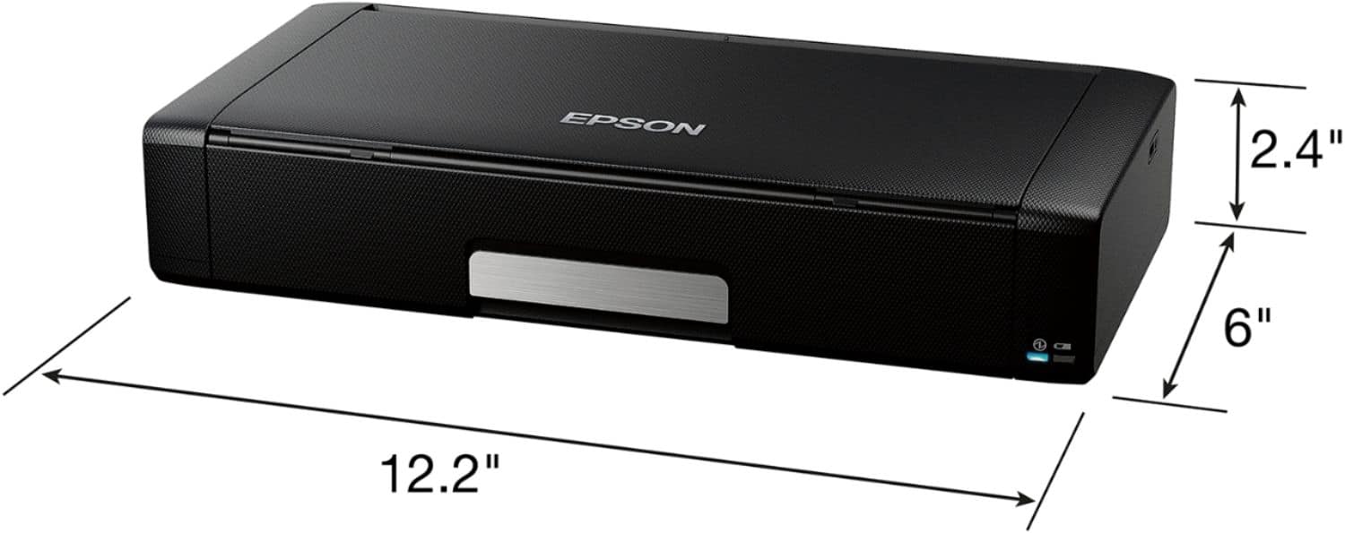 Epson - WorkForce WF-100 Mobile Wireless Printer - Black - AlternateView13 Zoom