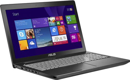 Asus - 15.6" Touch-Screen Laptop - 8GB Memory - 1TB Hard Drive - Black - Angle