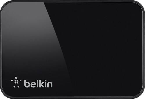 Belkin - 4-Port USB 3.0 Hub - Black - Larger Front