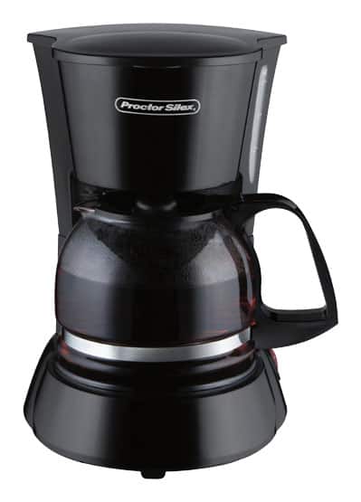 Proctor Silex - 4-Cup Coffeemaker - Black - Angle