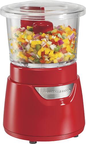 Hamilton Beach - ensemble 3-Cup Food Chopper - Red - Angle