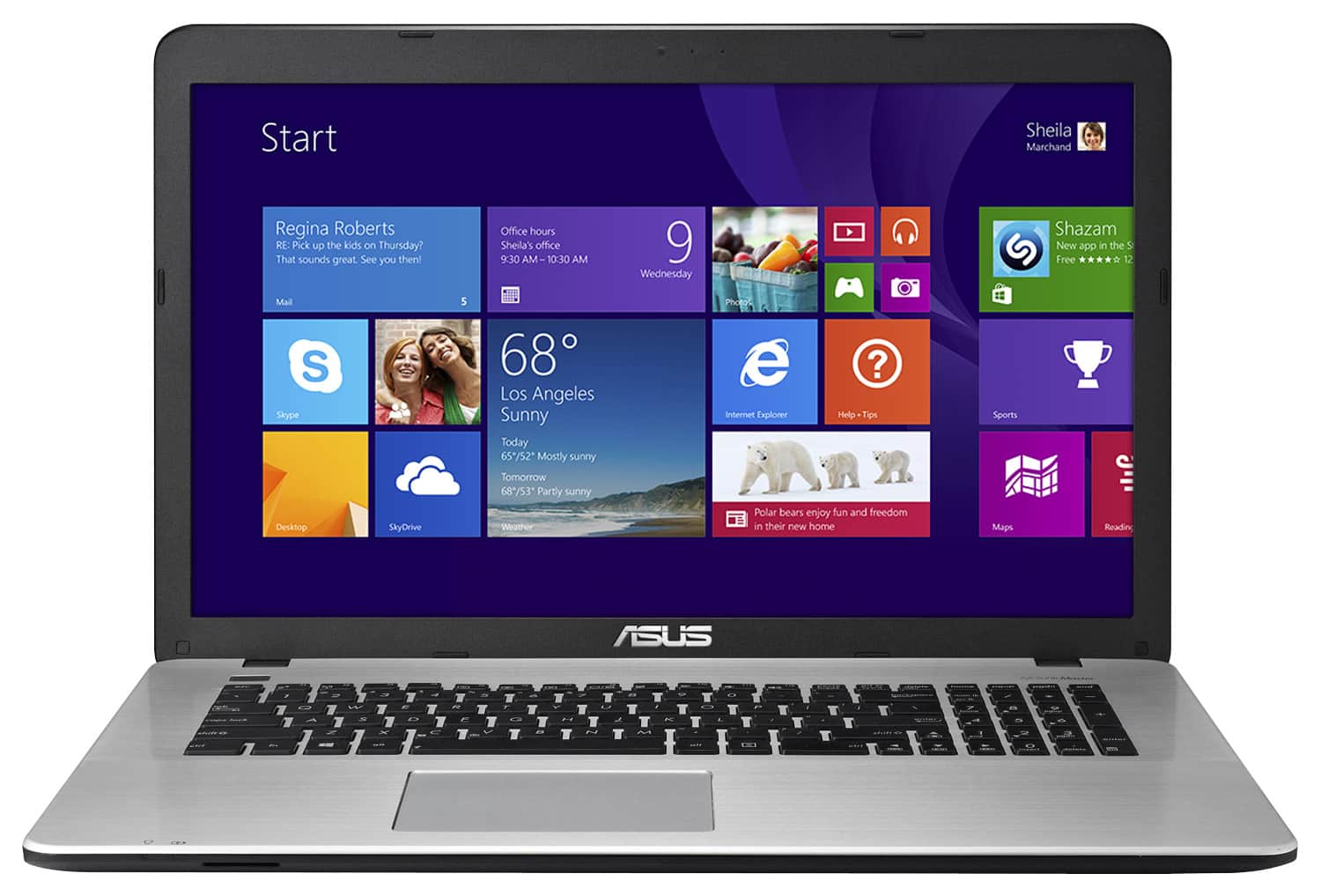 Asus - 17.3" Laptop - Intel Core i7 - 8GB Memory - 1TB Hard Drive - Dark Gray - Larger Front