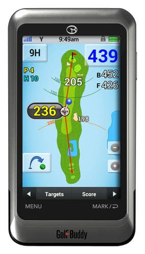 GolfBuddy - PT4 Golf GPS Navigator - Silver - Larger Front