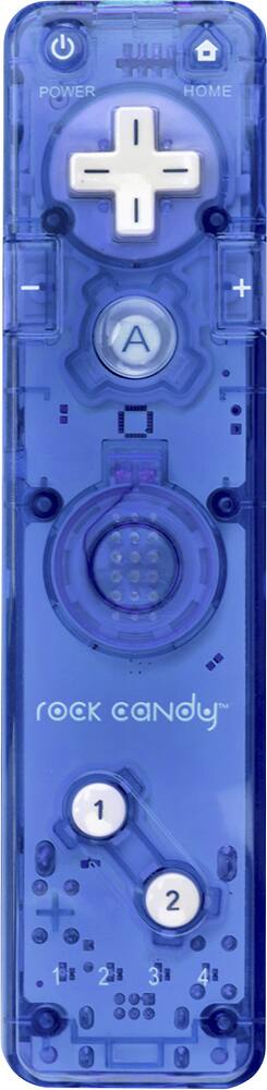 PDP - Rock Candy Controller for Nintendo Wii - Blue - Front Zoom
