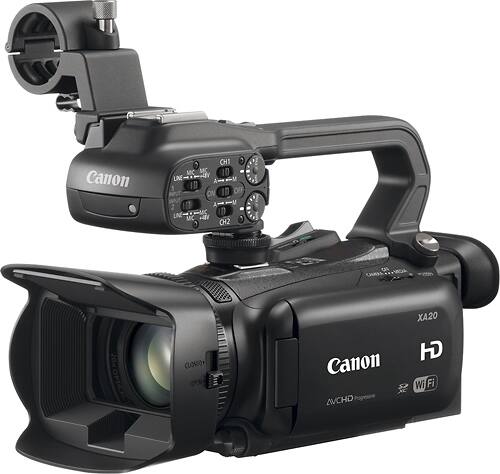 Canon - XA20 Professional HD Camcorder - Black - Left