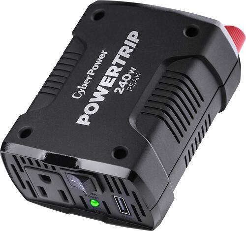 CyberPower - PowerTrip 240 Power Inverter - Black - Larger Front