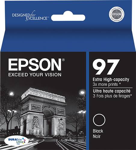 Epson - 97 Ink Cartridge - Black - Larger Front