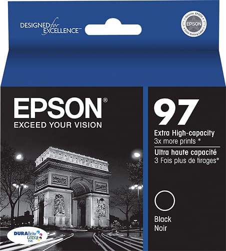 Epson - 97 Ink Cartridge - Black - Larger Front