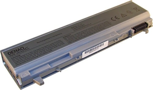 DENAQ - 6-Cell Lithium-Ion Battery for Select Dell Latitude and Precision Laptops - Larger Front