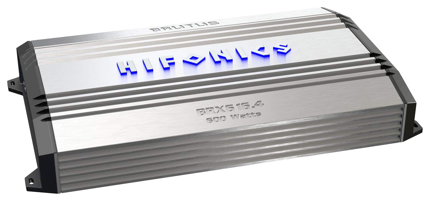 Hifonics - Brutus 640W Class AB Bridgeable Multichannel MOSFET Amplifier - Silver/Black - Larger Front