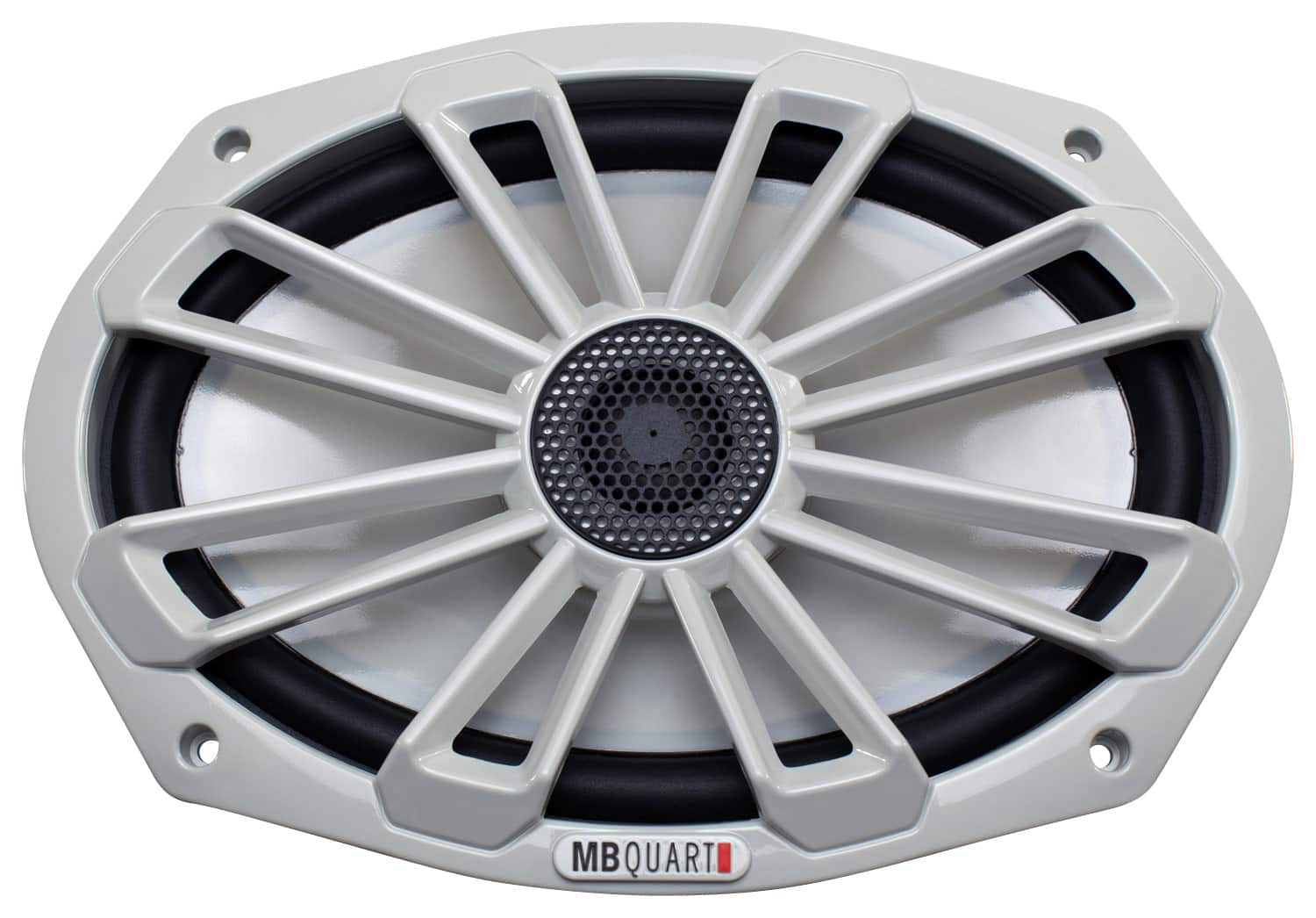 MB Quart - 6" x 9" 2-Way Marine Speaker with Composite Polypropylene Cone (Each) - Gray - Larger Front
