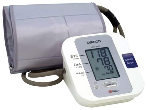 Omron - HEM-712C Blood Pressure Monitor - White - Angle
