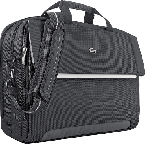 Solo - Studio Portfolio Laptop Briefcase - Black - Larger Front