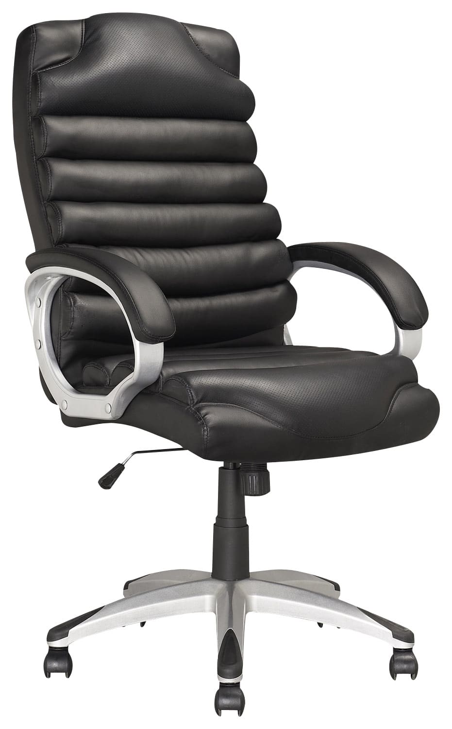 CorLiving - Leatherette Executive Office Chair - Black - Larger Front