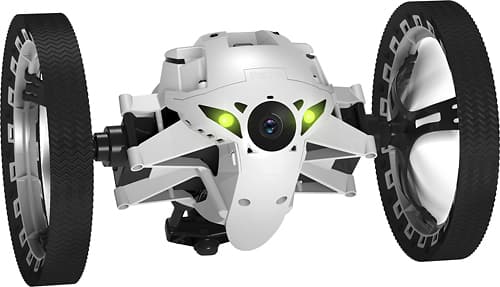 Parrot - Jumping Sumo Mini Robot Insect Drone - White - Larger Front
