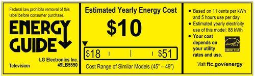 LG - 49" Class (48-1/2" Diag.) - LED - 1080p - HDTV - Energy Guide