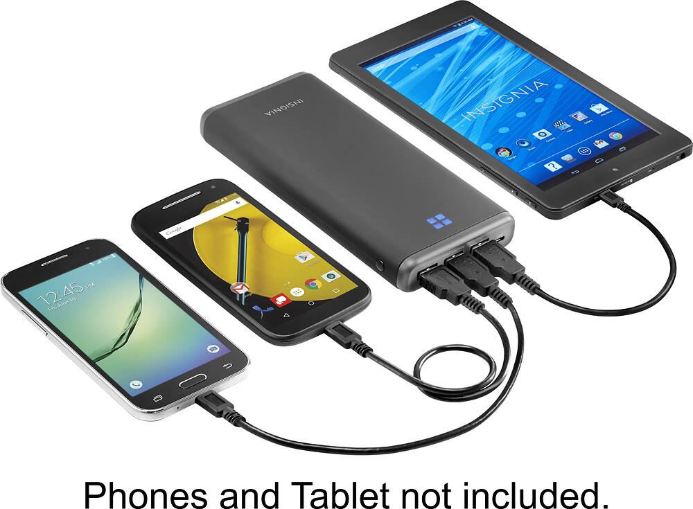 Insignia™ - Portable Charger - Black/Gray - AlternateView13 Zoom