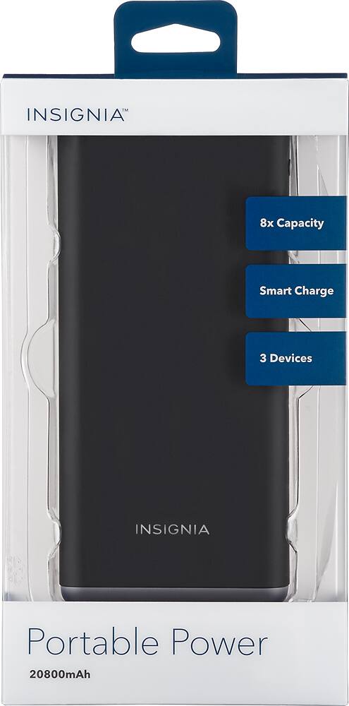Insignia™ - Portable Charger - Black/Gray - AlternateView1 Zoom