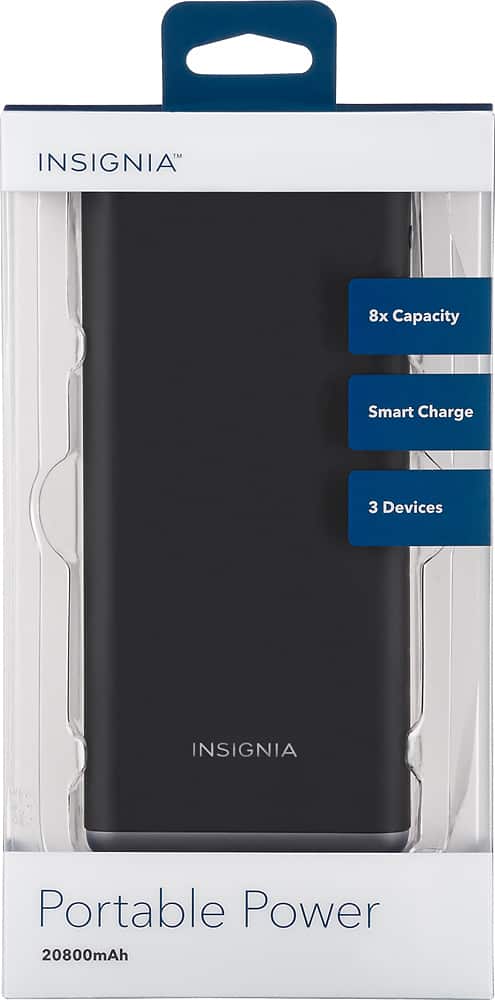 Insignia™ - Portable Charger - Black/Gray - AlternateView1 Zoom