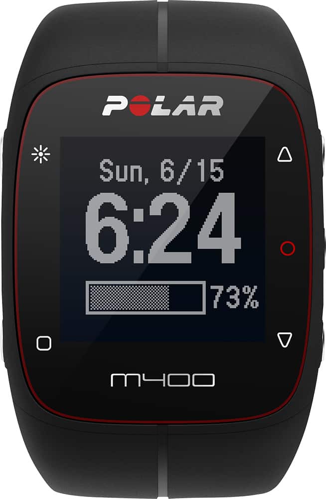 Polar - M400 GPS Watch with Heart Rate - Black - Front Zoom
