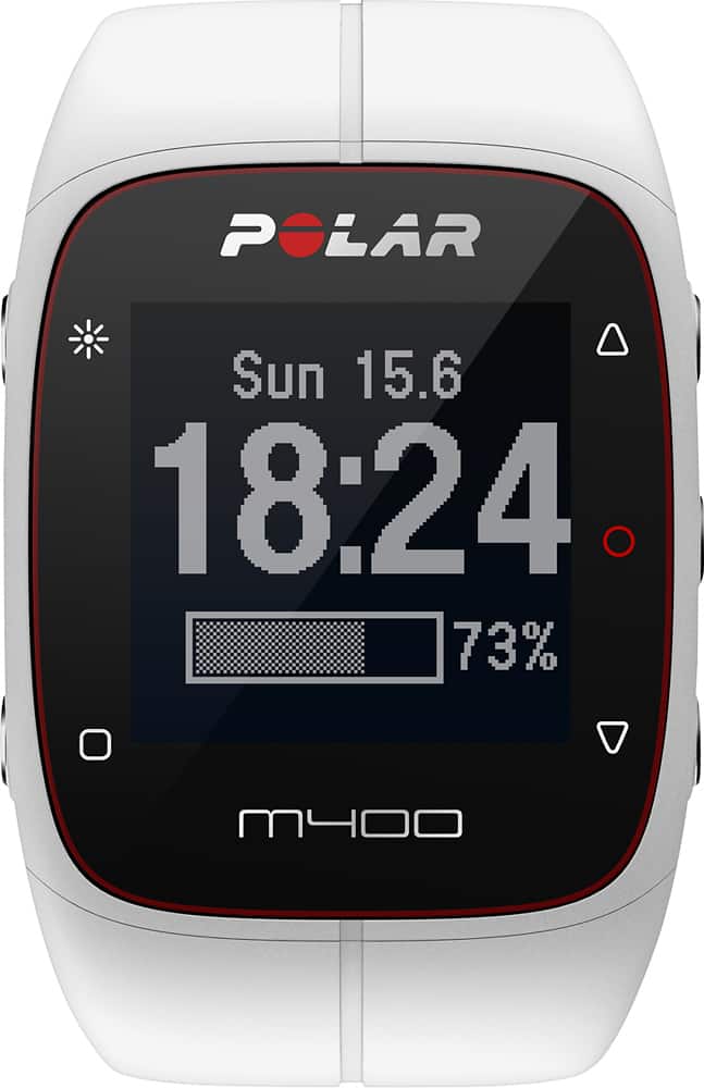 Polar - M400 GPS Watch with Heart Rate - White - Front Zoom