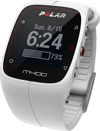 Polar - M400 GPS Watch - White - Left
