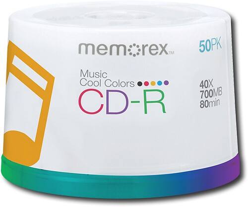 Customer Reviews Memorex Cool Colors 50 Pack 52x CD R Disc Spindle