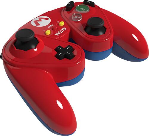 PDP - Fight Pad for Nintendo Wii U - Red - Angle
