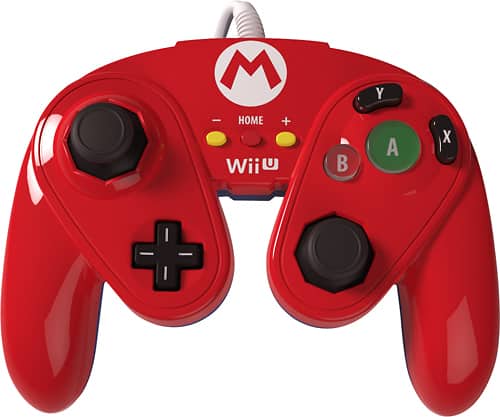 PDP - Fight Pad for Nintendo Wii U - Red - Larger Front