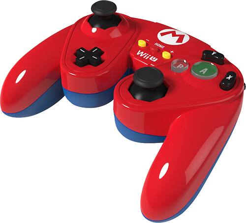 PDP - Fight Pad for Nintendo Wii U - Red - Left