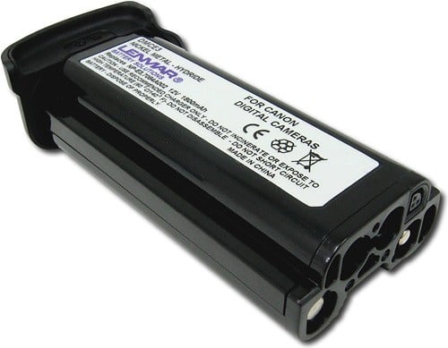 Lenmar - Nickel-Metal Hydride Battery for Select Canon Digital Cameras - Angle
