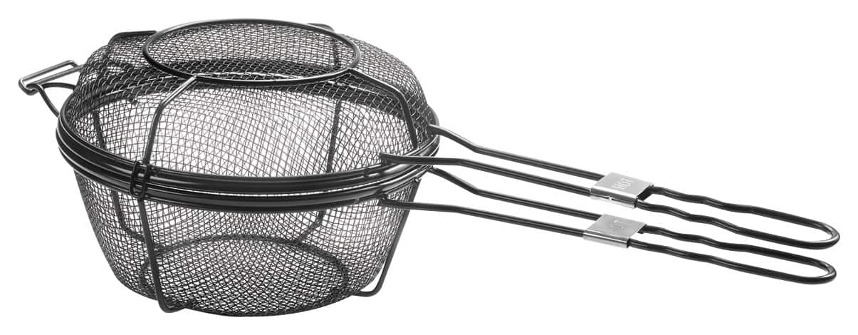 Outset - Grill Basket and Skillet - Black - Larger Front