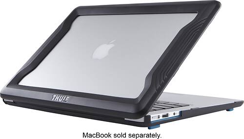 Thule - Vectros Protective Bumper for 11" Apple® MacBook Air® - Black - Larger Front