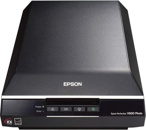 Epson - V600 Perfection Flatbed Scanner - Black - Larger Front