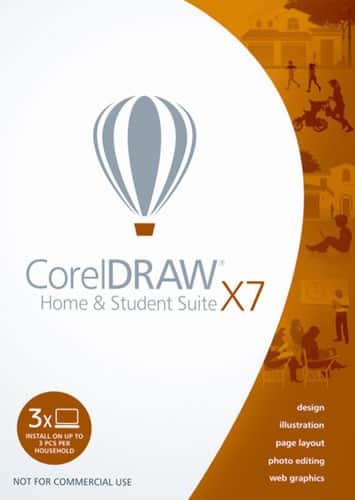 CorelDRAW Home & Student Suite X7 (3-User) - Windows - Larger Front