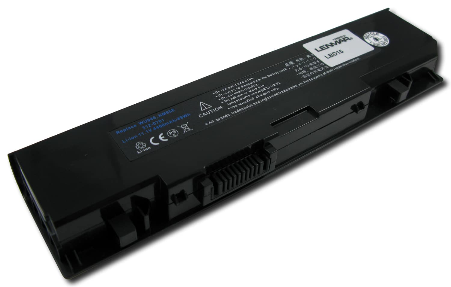 Lenmar - Lithium-Ion Battery for Select Dell Studio Netbooks - Black - Alternate View 11