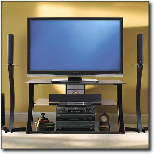 Bell'O - TV Stand for Flat-Panel TVs Up to 46" - Black - Larger Front