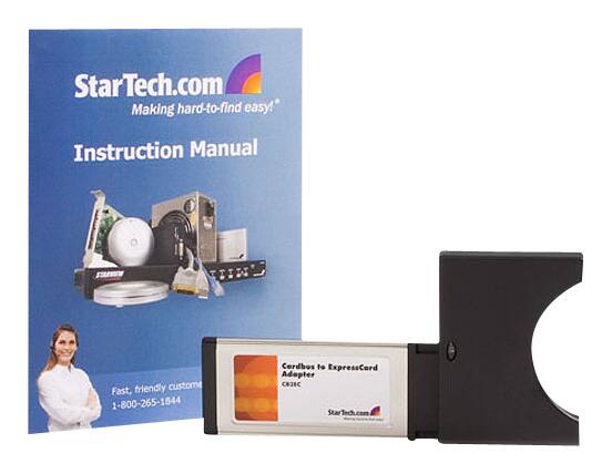 StarTech - ExpressCard-to-CardBus Laptop Adapter PC Card - Black - Alternate View 11