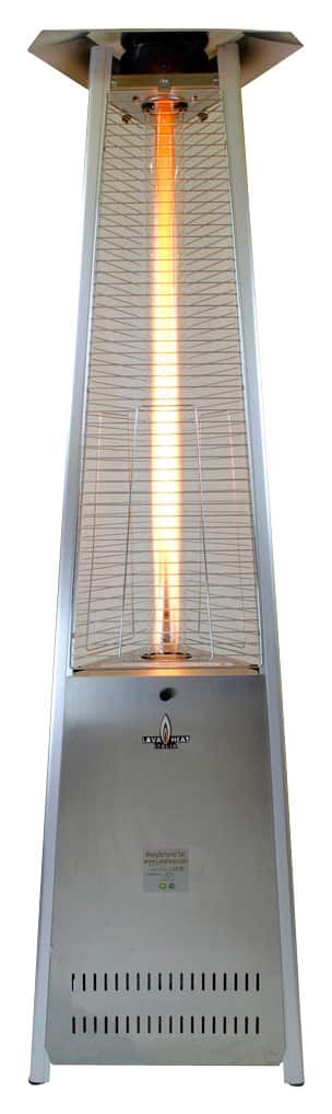 Lava Heat - Lite KD Outdoor Heater - Stainless Steel - Larger Front