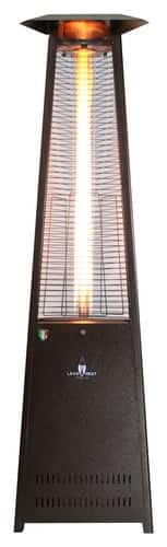 Lava Heat - Lite KD Outdoor Heater - Black - Larger Front
