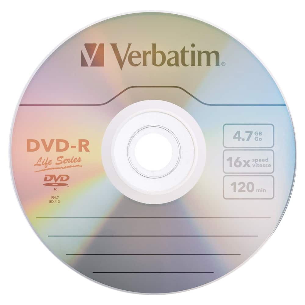 Verbatim - Life Series 16x DVD-R Discs (100-Pack) - AlternateView11 Zoom