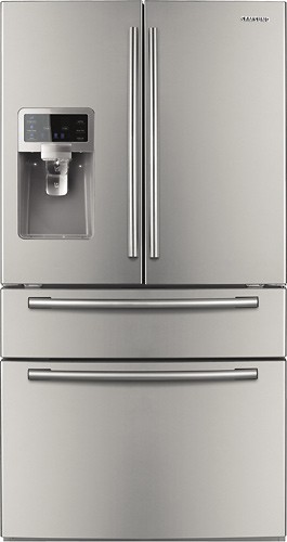 Samsung - 28.0 Cu. Ft. French Door Refrigerator - Stainless-Steel - Larger Front